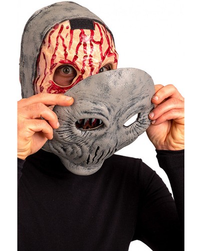 Maschera alieno doppio viso - alieno,